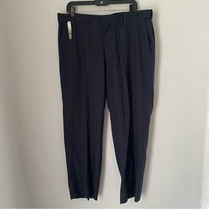 Haggar Men’s Smart Fiber Dress Pant Navy Blue 40x30